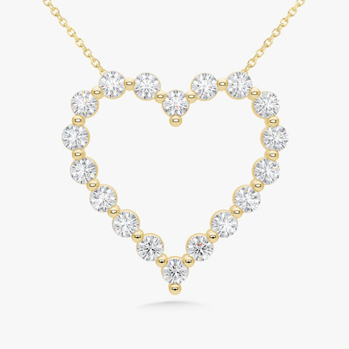 Midi Charlie Cloud® Floating Diamond Heart Necklace 2.16 ctw