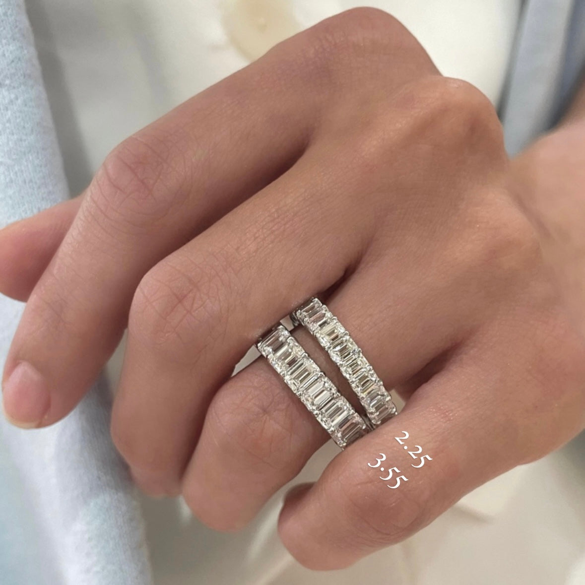 Emerald Cut Diamond Band 3.55 ctw