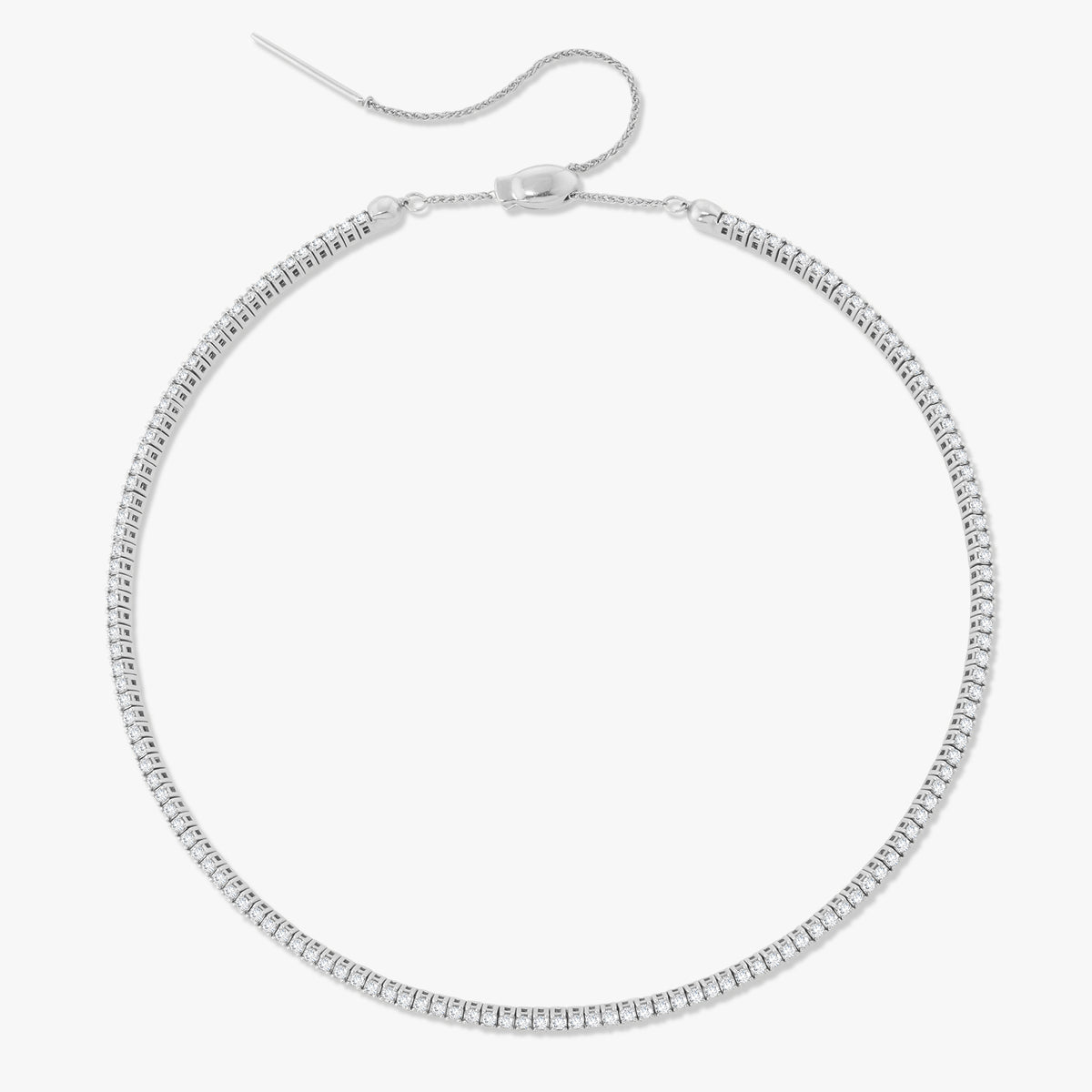 As if Adjustable Diamond Choker Necklace 3.33 ctw