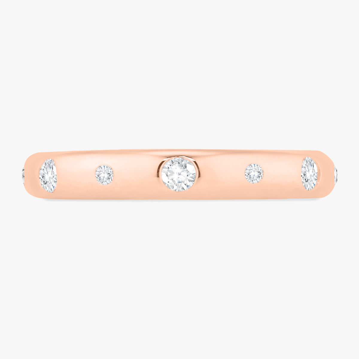 Bellatrix Gold Band with Scattered Diamonds