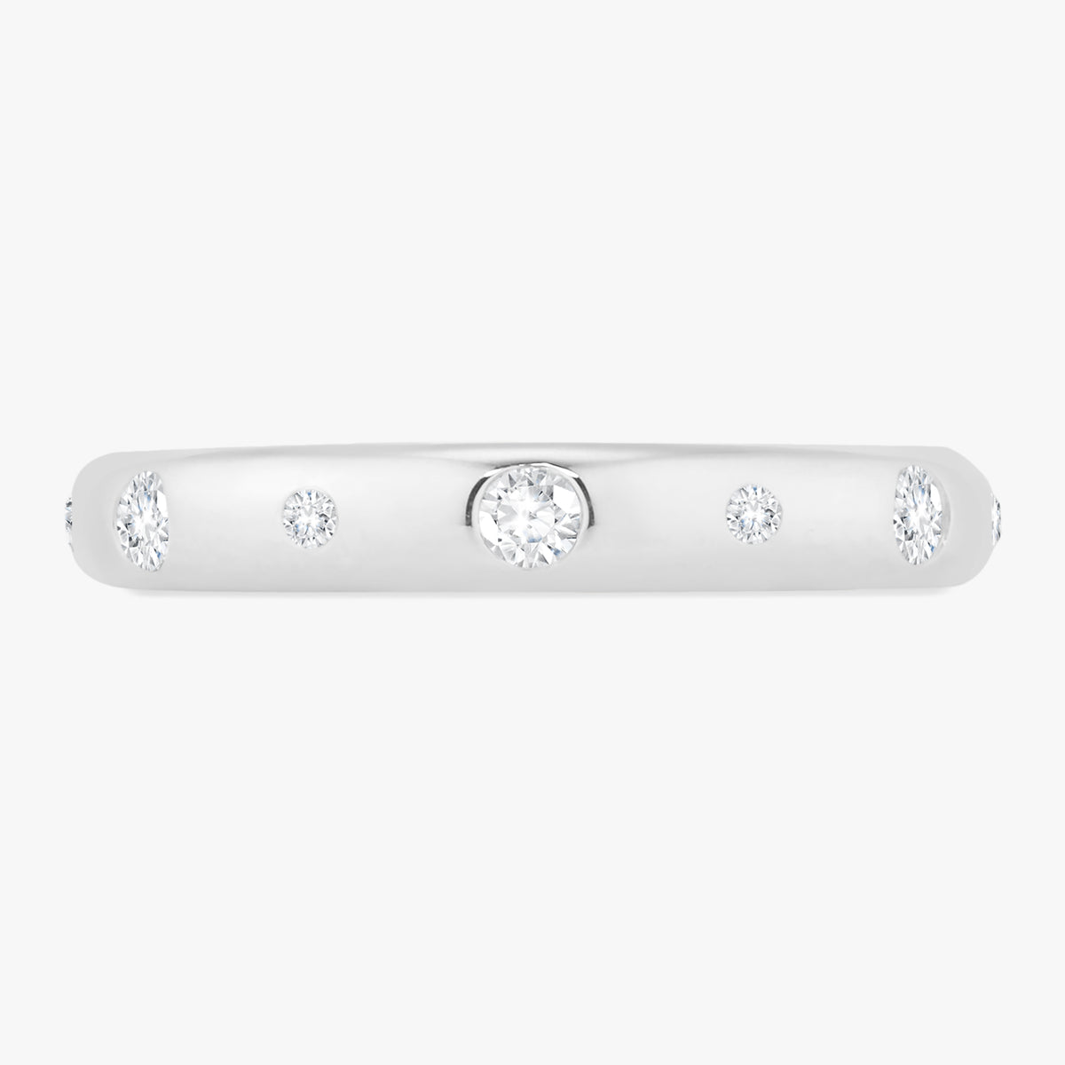 Bellatrix Gold Band with Scattered Diamonds