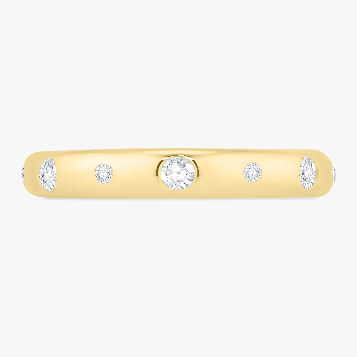 Bellatrix Gold Band with Scattered Diamonds
