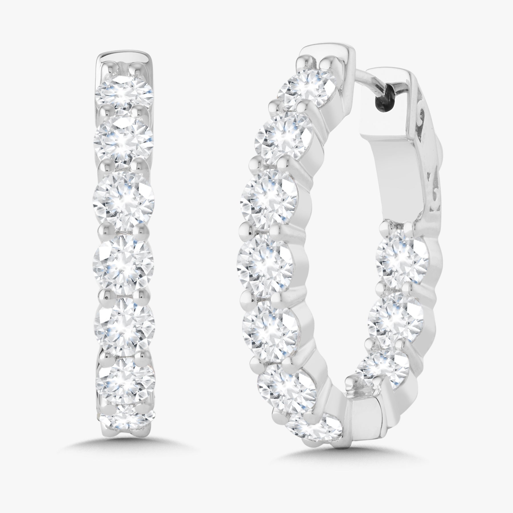 Calliope Diamond Hoop Earrings 4 ctw – RWFJ