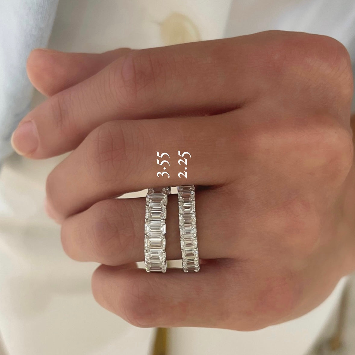 Emerald Cut Diamond Band 3.55 ctw