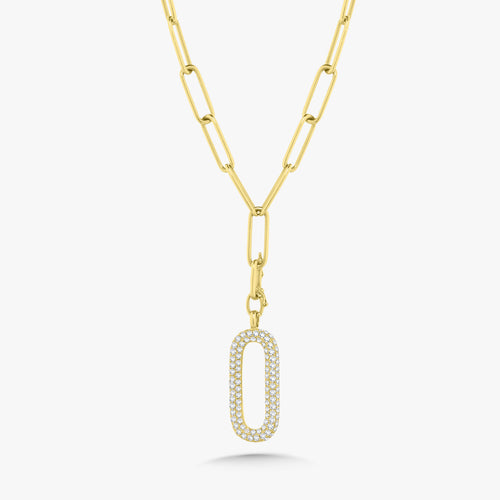 Dana Paperclip Chain with Detachable Diamond Toggle