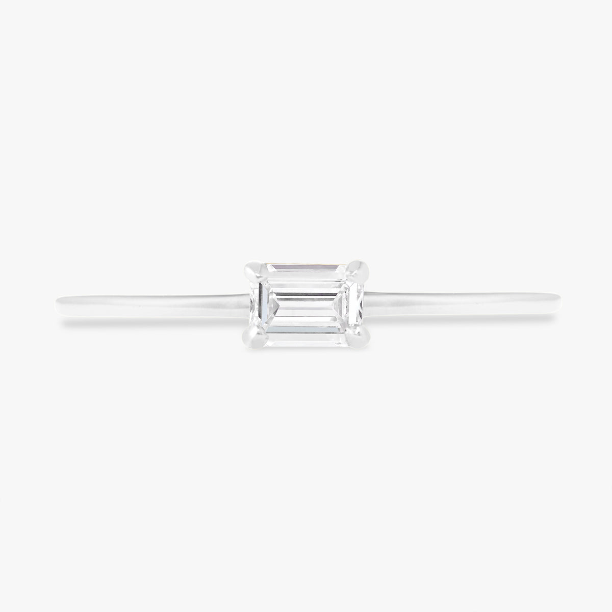 Easton Emerald Cut Dainty Diamond Ring