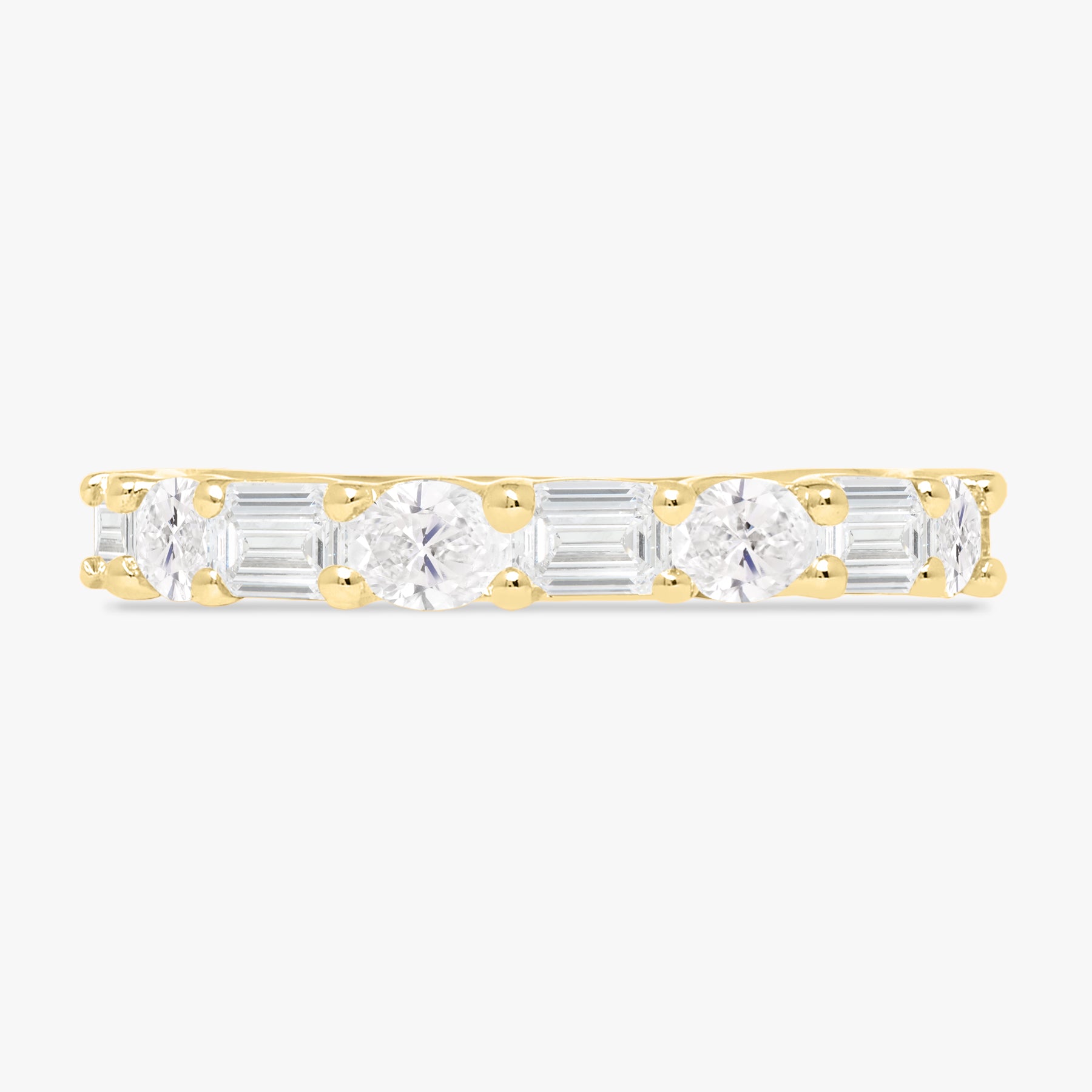 Henri East to West Oval Emerald Cut Diamond Band ctw – RWFJ