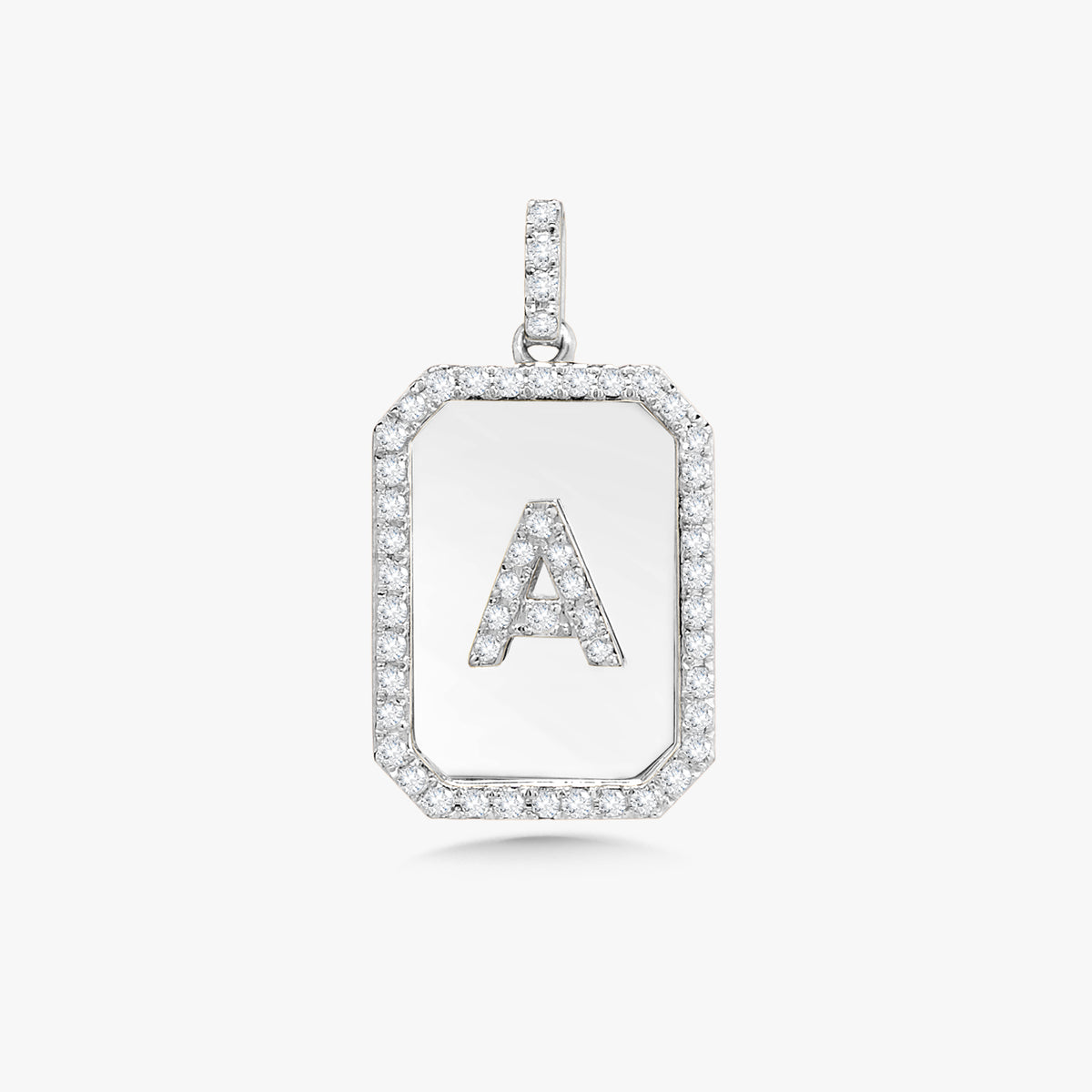 Initial Dog Tag Charm