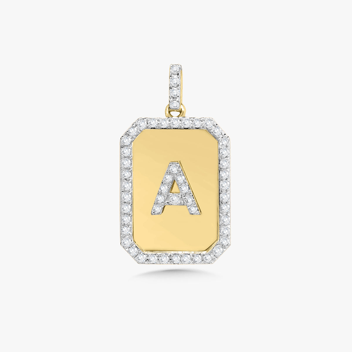 Initial Dog Tag Charm