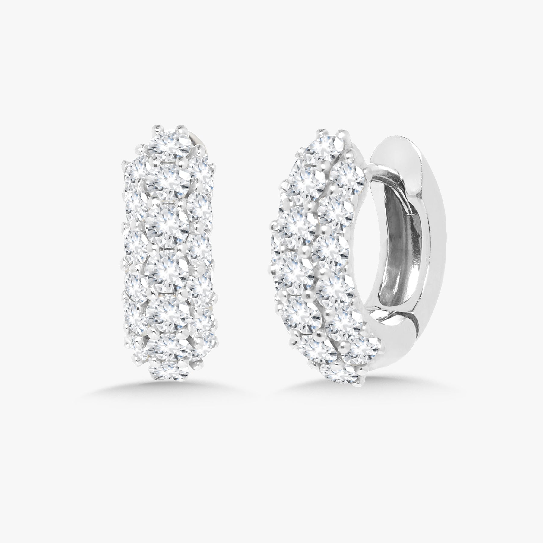 Kennedy Pave Diamond Huggie Earrings 1.64 ctw – RWFJ