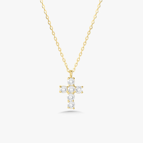 Little Grace Dainty Diamond Cross Necklace