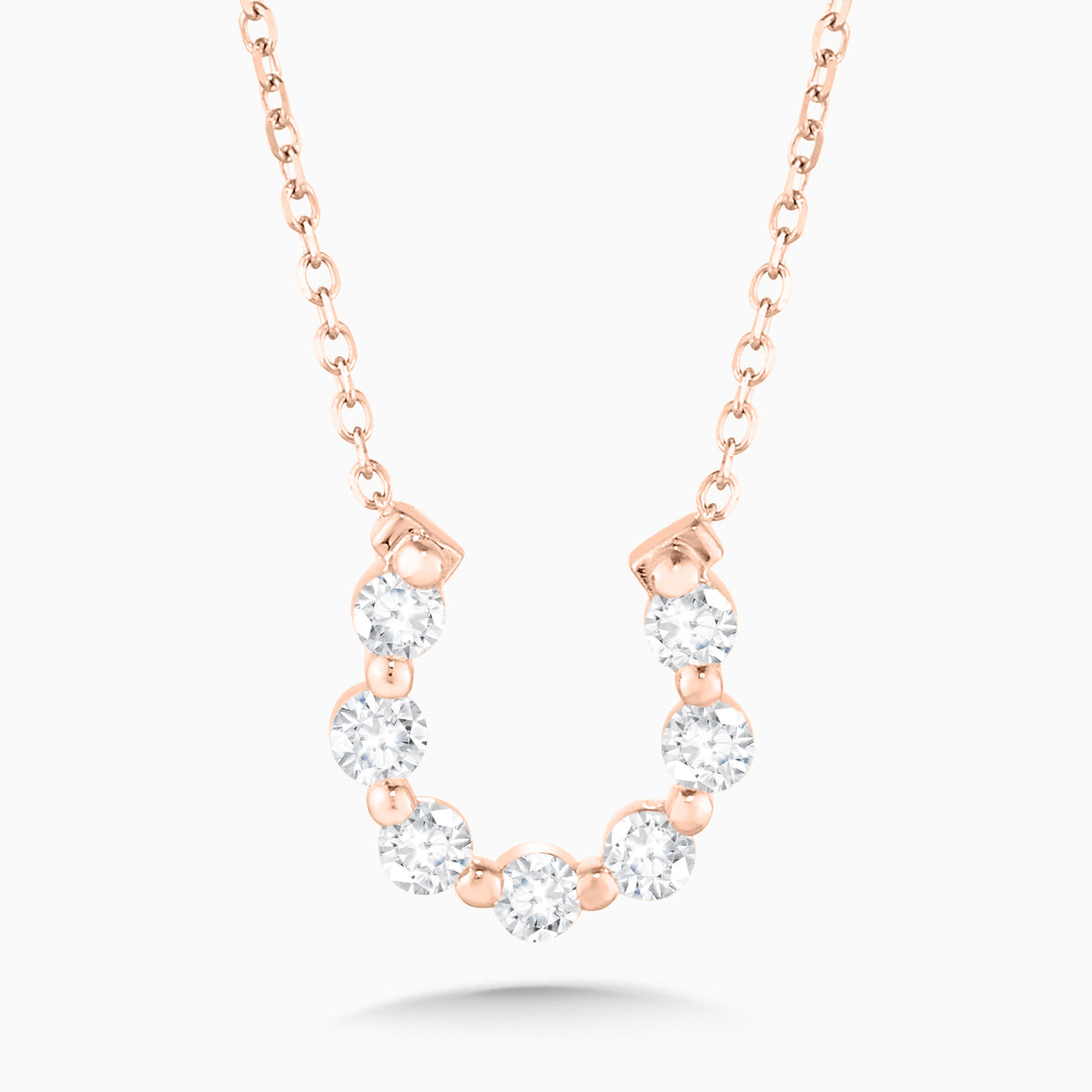 Little Posie Charlie Cloud® Floating Diamond Horseshoe Necklace 0.25 ctw