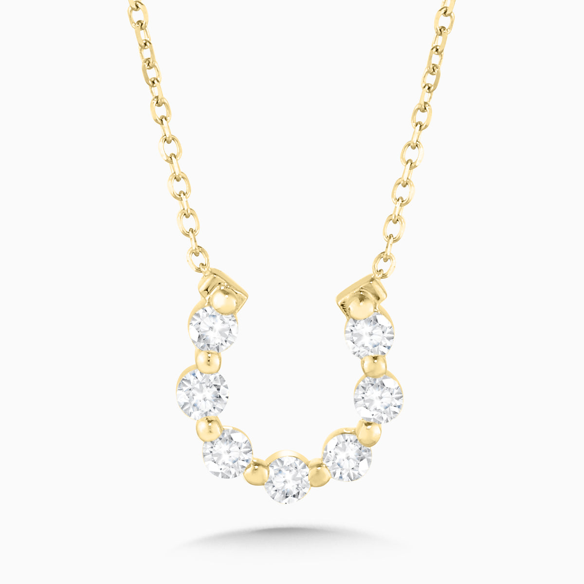 Little Posie Charlie Cloud® Floating Diamond Horseshoe Necklace 0.25 ctw