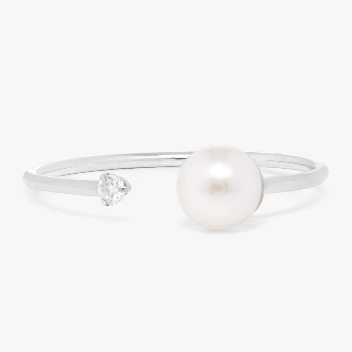 Maggie Dainty Pearl & Diamond Ring