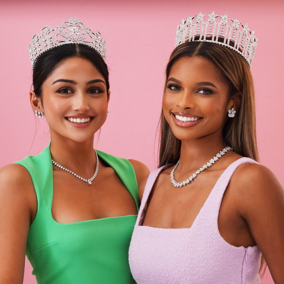 Magnolia Pave Diamond Flower Stud Earrings 3.78ctw,Leonie Dancing Floral Marquise & Pear Josette Floating Oval Diamond Necklace 35 ctw,Diamond Necklace 48 ctw,,McKinsey Multi Mixed Shape Diamond Dangle Ear Climbers.jpeg