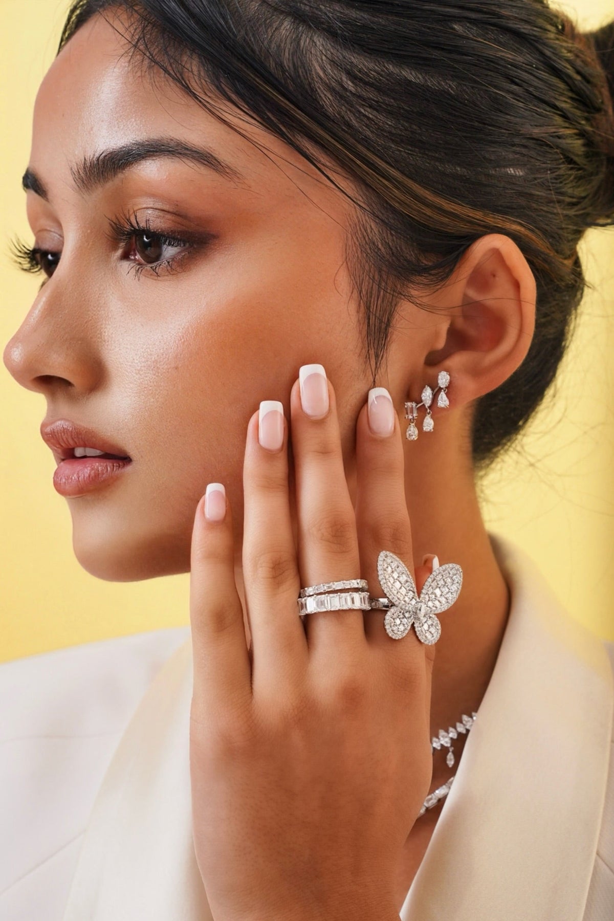 McKinsey Multi Mixed Shape Diamond Dangle Ear Climbers
