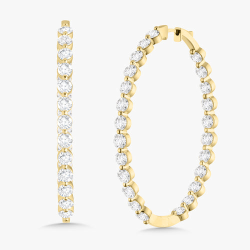 Mama's Charlie Cloud® Double Sided Eternity Diamond Hoop Earrings 12 ctw