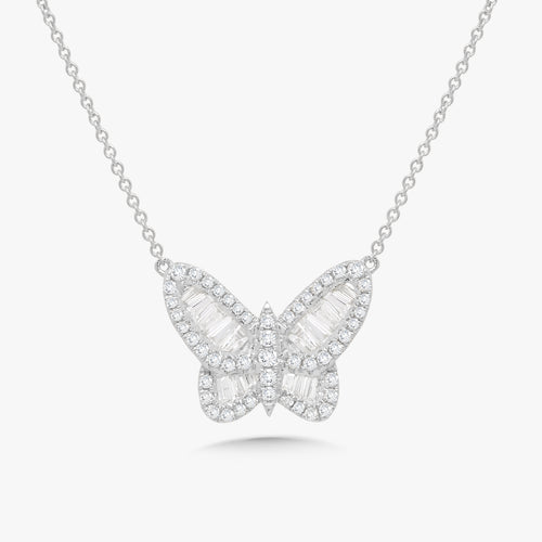Ophelia Baguette Butterfly Necklace