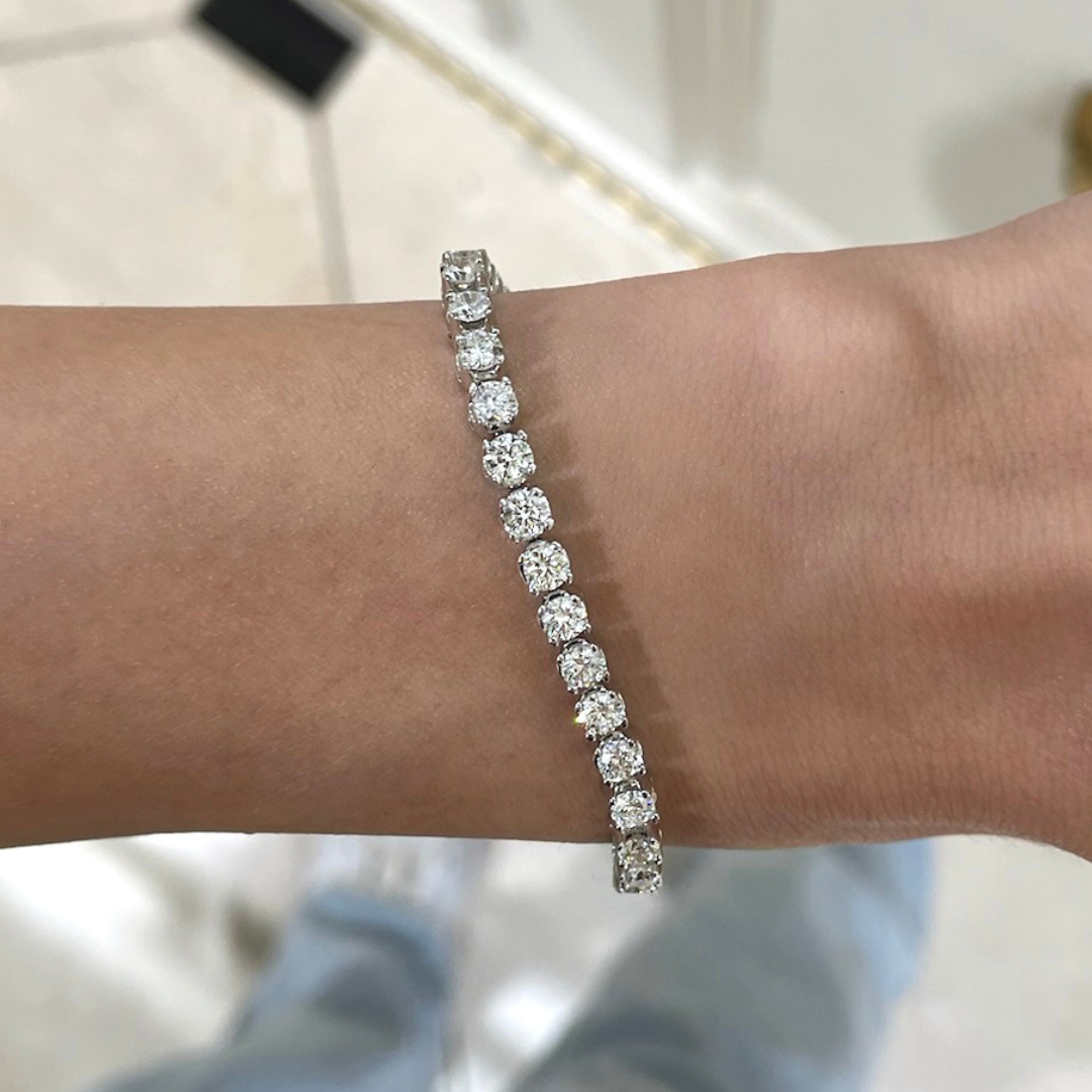 Buttercup Lab Diamond Scalloped Tennis Bracelet 6 ctw