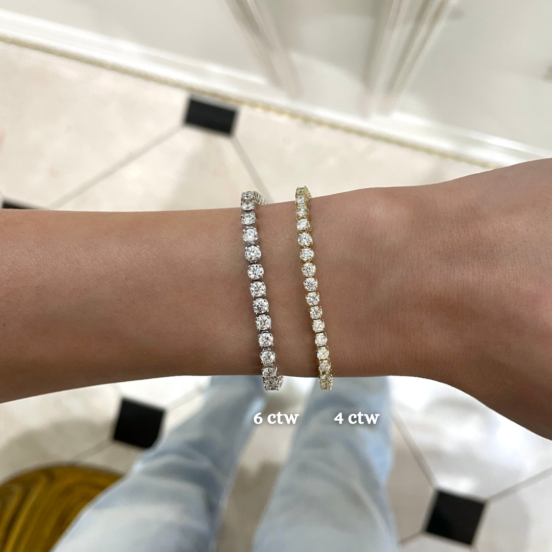 Buttercup Lab Diamond Scalloped Tennis Bracelet 6 ctw