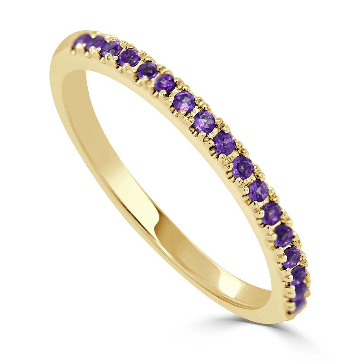 Birthstone Halfway Stacking Band Ring
