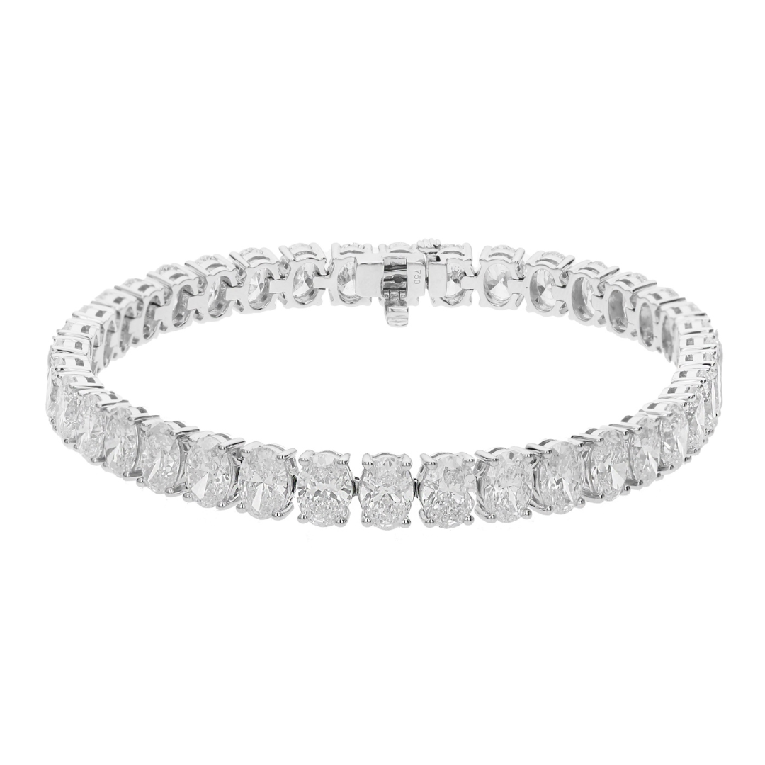 Giselle Oval Diamond Tennis Bracelet 18.90 ctw RW Fine Jewelry