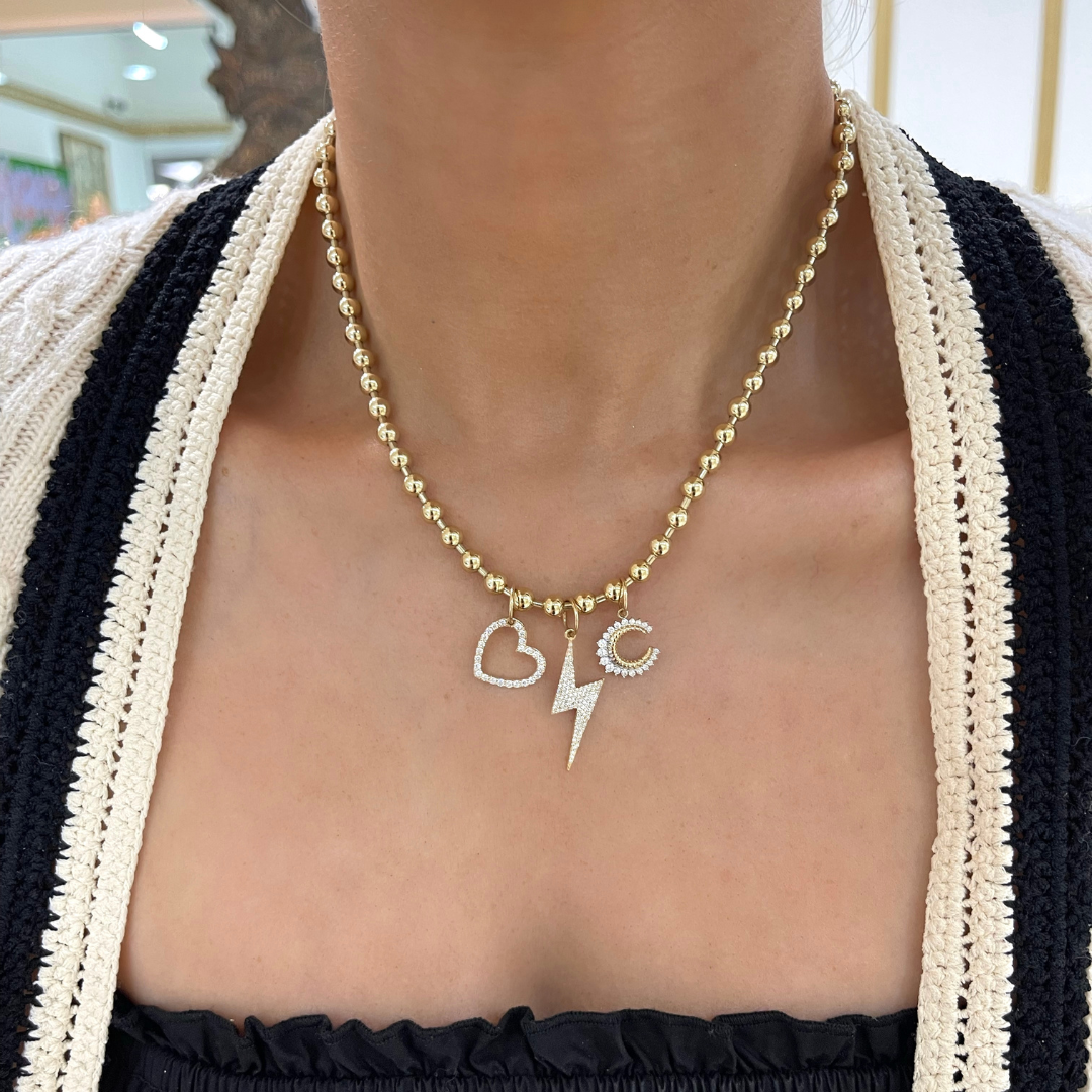 Skyler Pave Diamond Lightning Bolt Charm