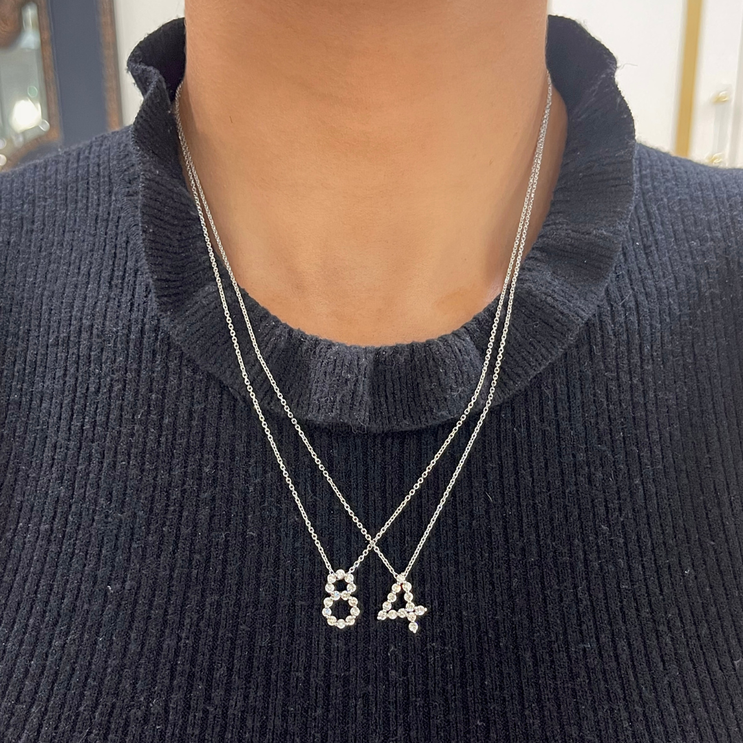 Charlie Cloud® Floating Diamond Number Necklace