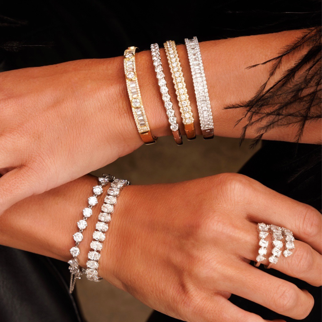 Gianna Baguette Diamond Bangle 6.28 ctw
