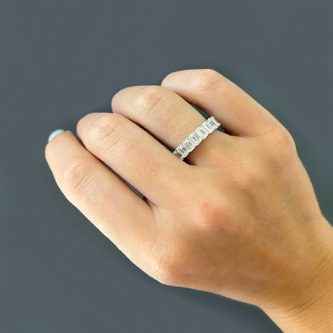 Emerald Cut Diamond Band 3.55 ctw