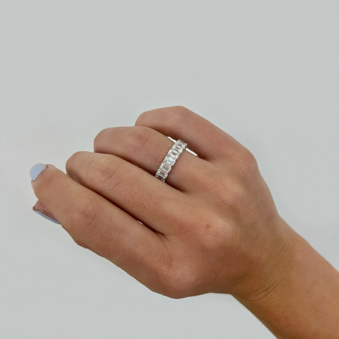 Emerald Cut Diamond Band 3.55 ctw