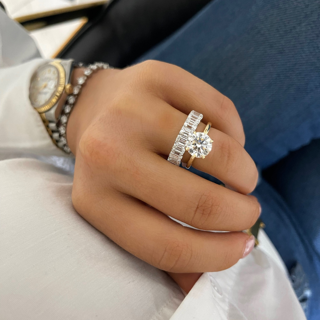 Emerald Cut Diamond Band 3.55 ctw