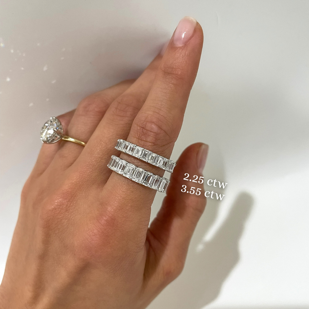 Emerald Cut Diamond Band 3.55 ctw