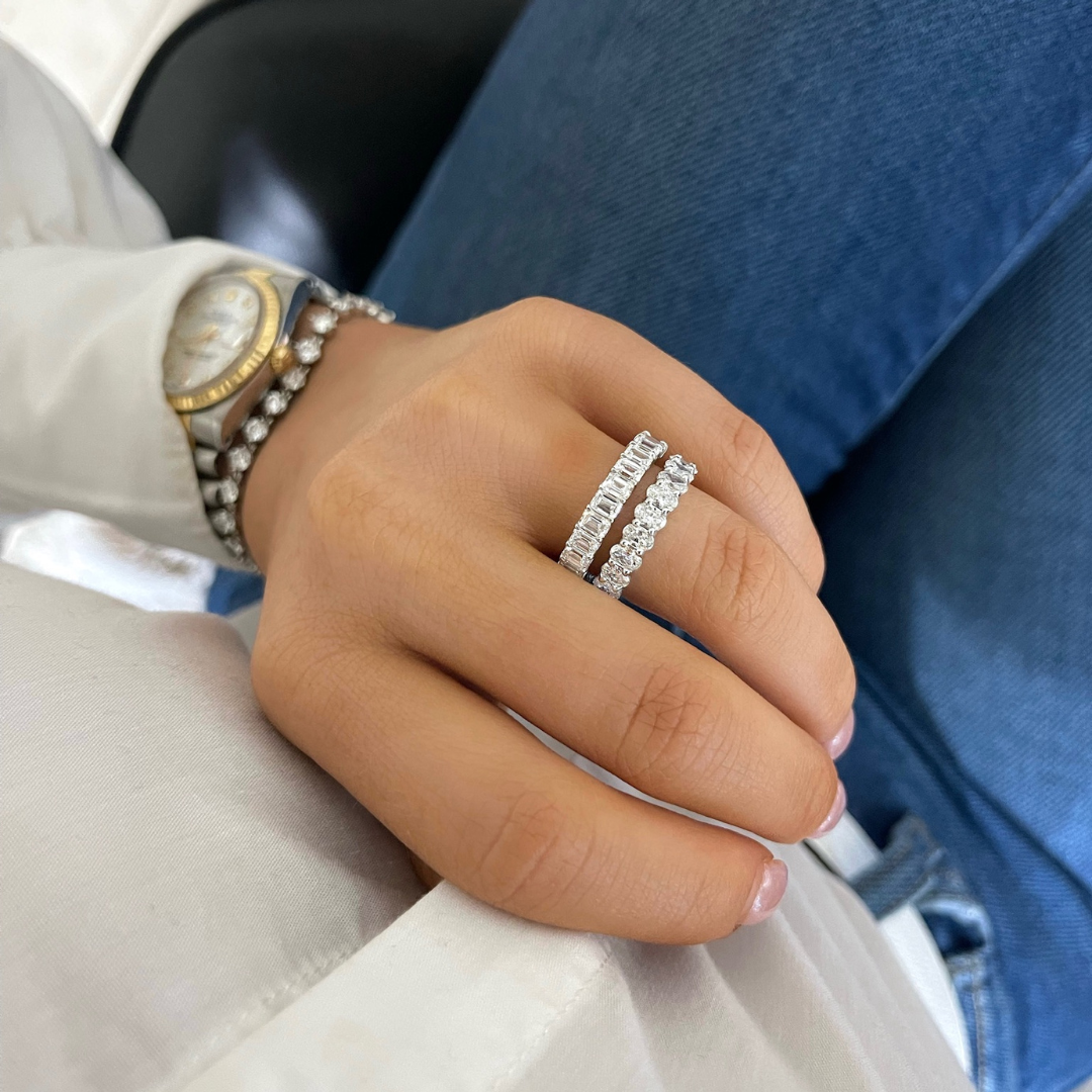 Emerald Cut Diamond Band 2.25 ctw