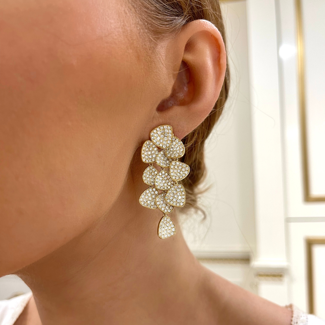 Fontaine Pave Diamond Dangle Earrings 5.35 ctw