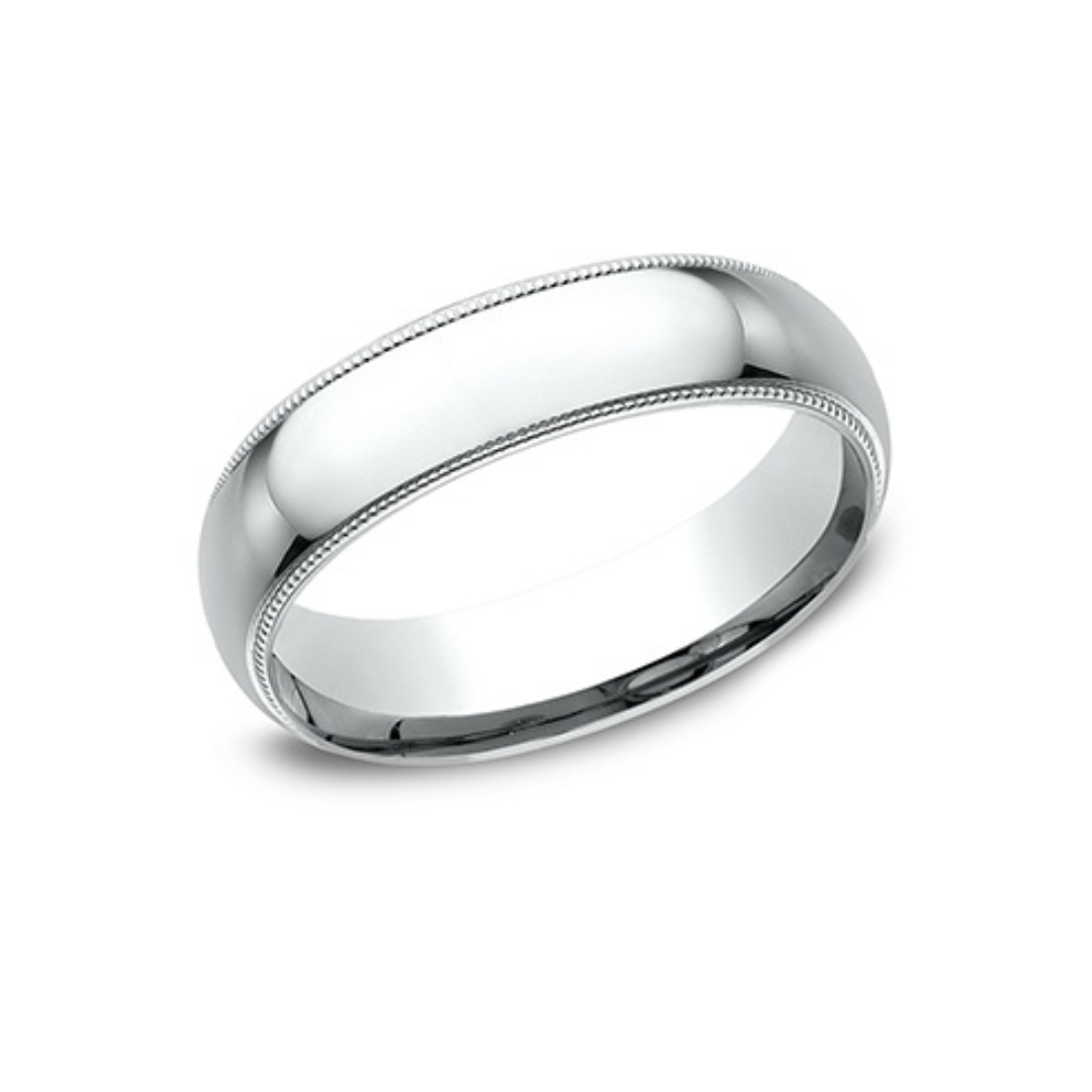 Milgrain Comfort-Fit Wedding Band 6mm