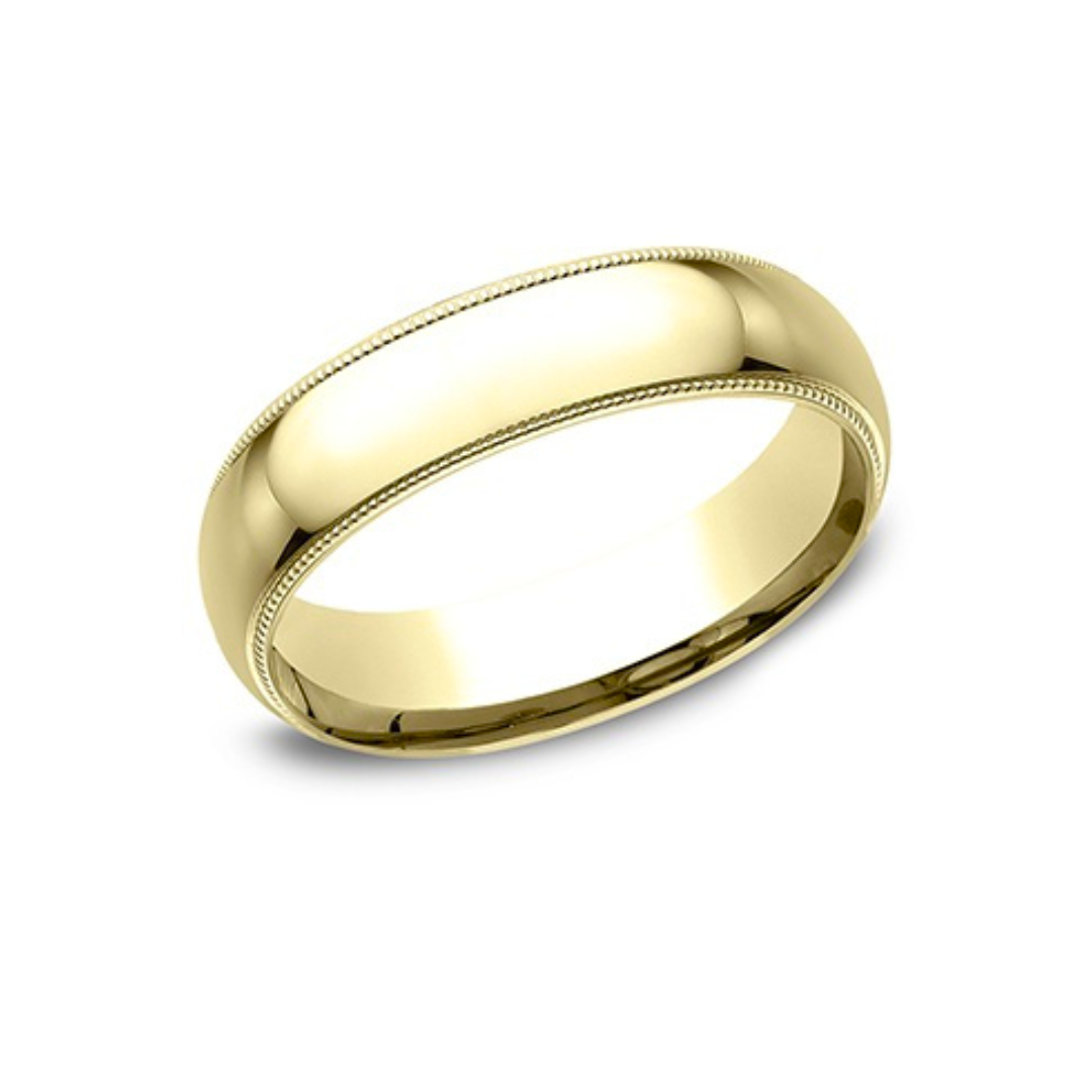 Milgrain Comfort-Fit Wedding Band 6mm