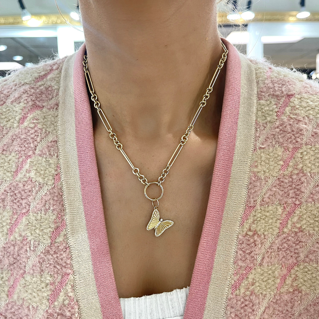 Rounded Paperclip Chain with Openable Clasp