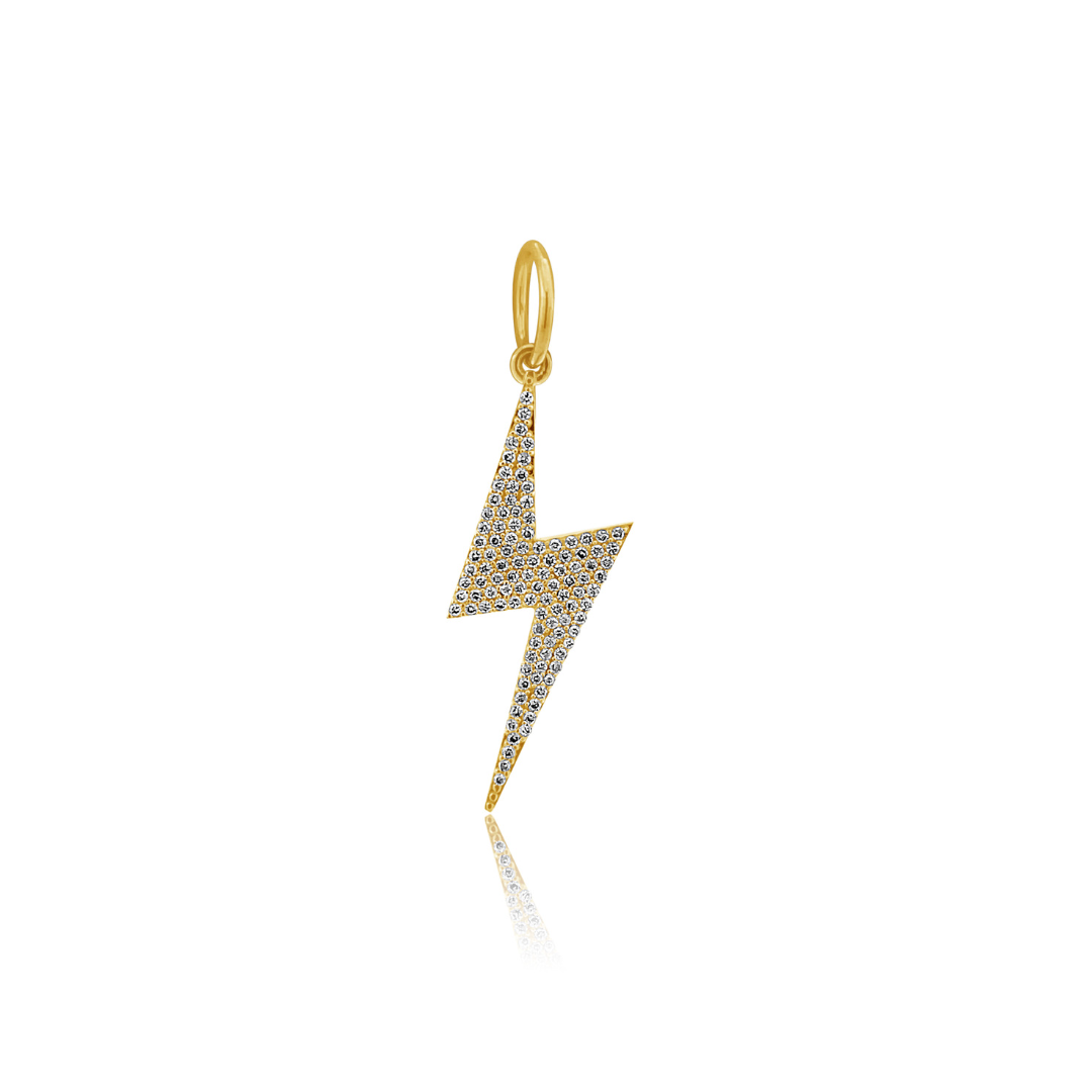 Skyler Pave Diamond Lightning Bolt Charm