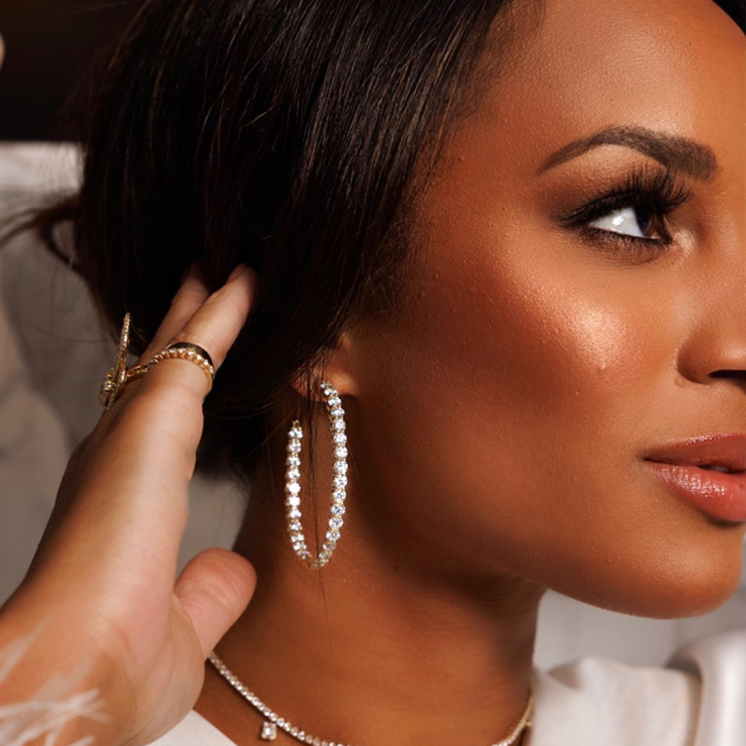 Pearl and diamond hoop 2025 earrings