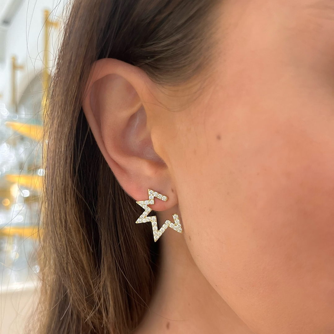 Pow! Pow! Diamond Stud Earrings 1.38 ctw
