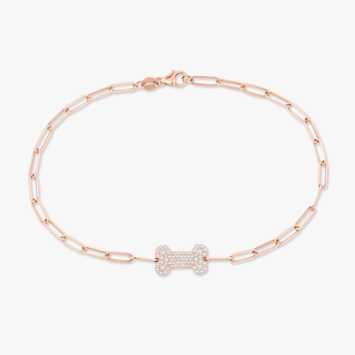 Remi Pave Diamond Dog Bone Necklace or Bracelet