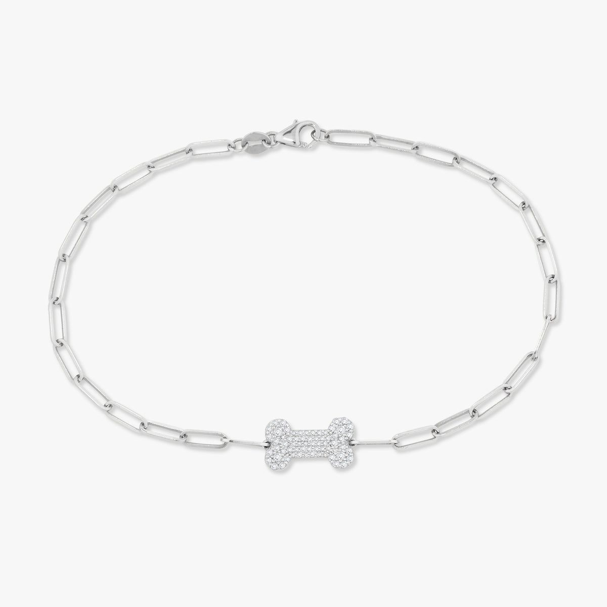 Remi Pave Diamond Dog Bone Necklace or Bracelet