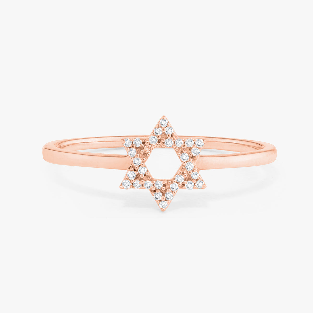 Star of David Dainty Diamond Ring