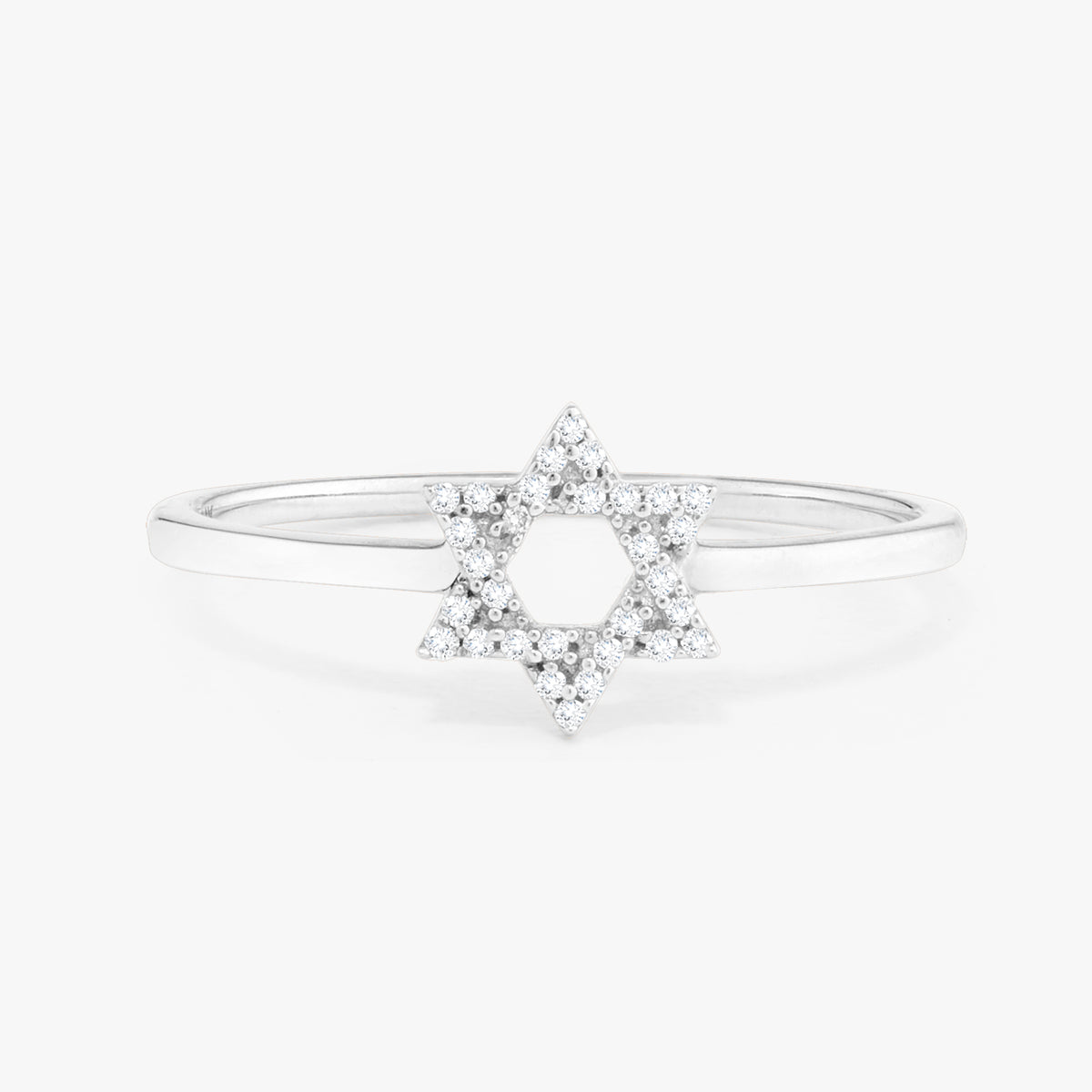 Star of David Dainty Diamond Ring