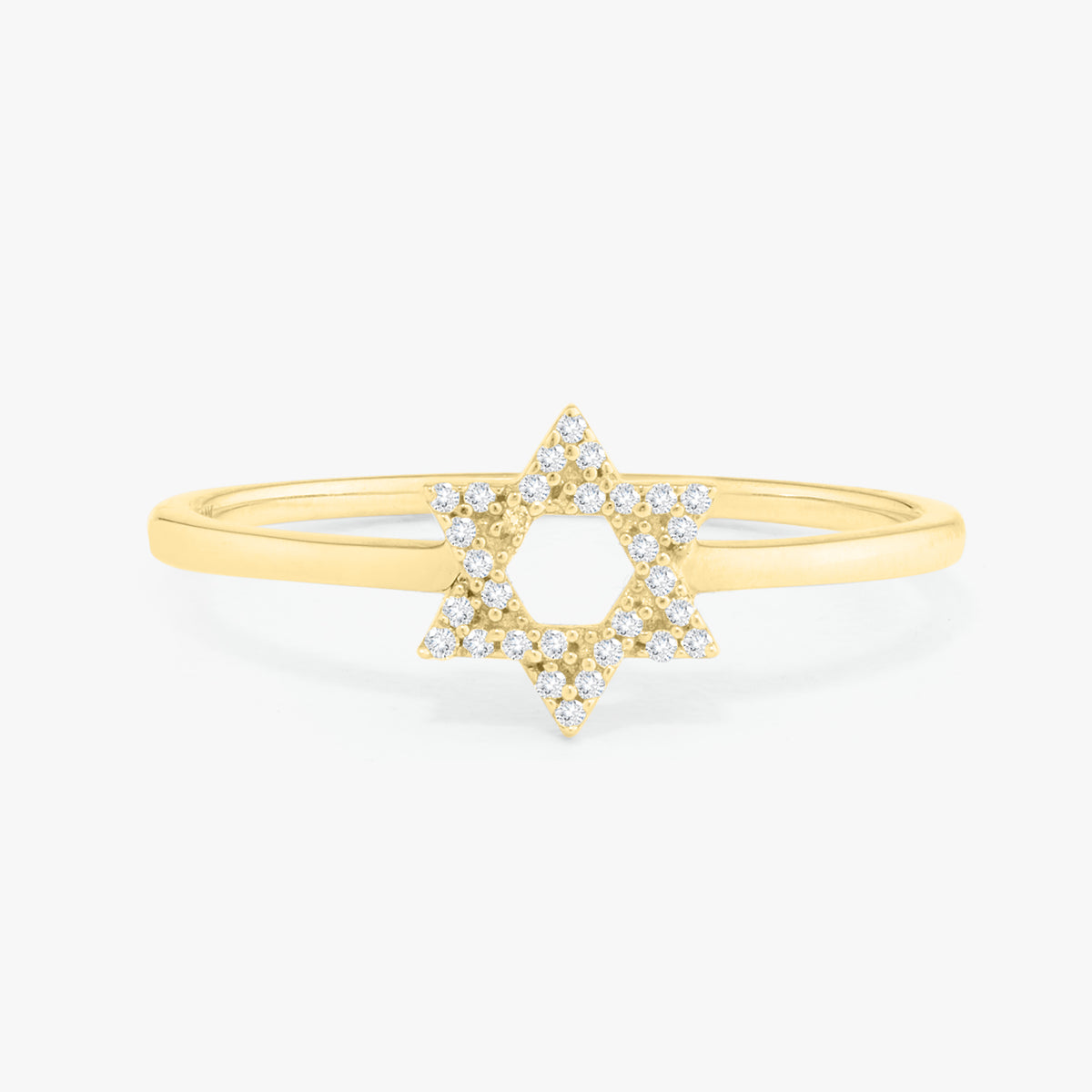 Star of David Dainty Diamond Ring