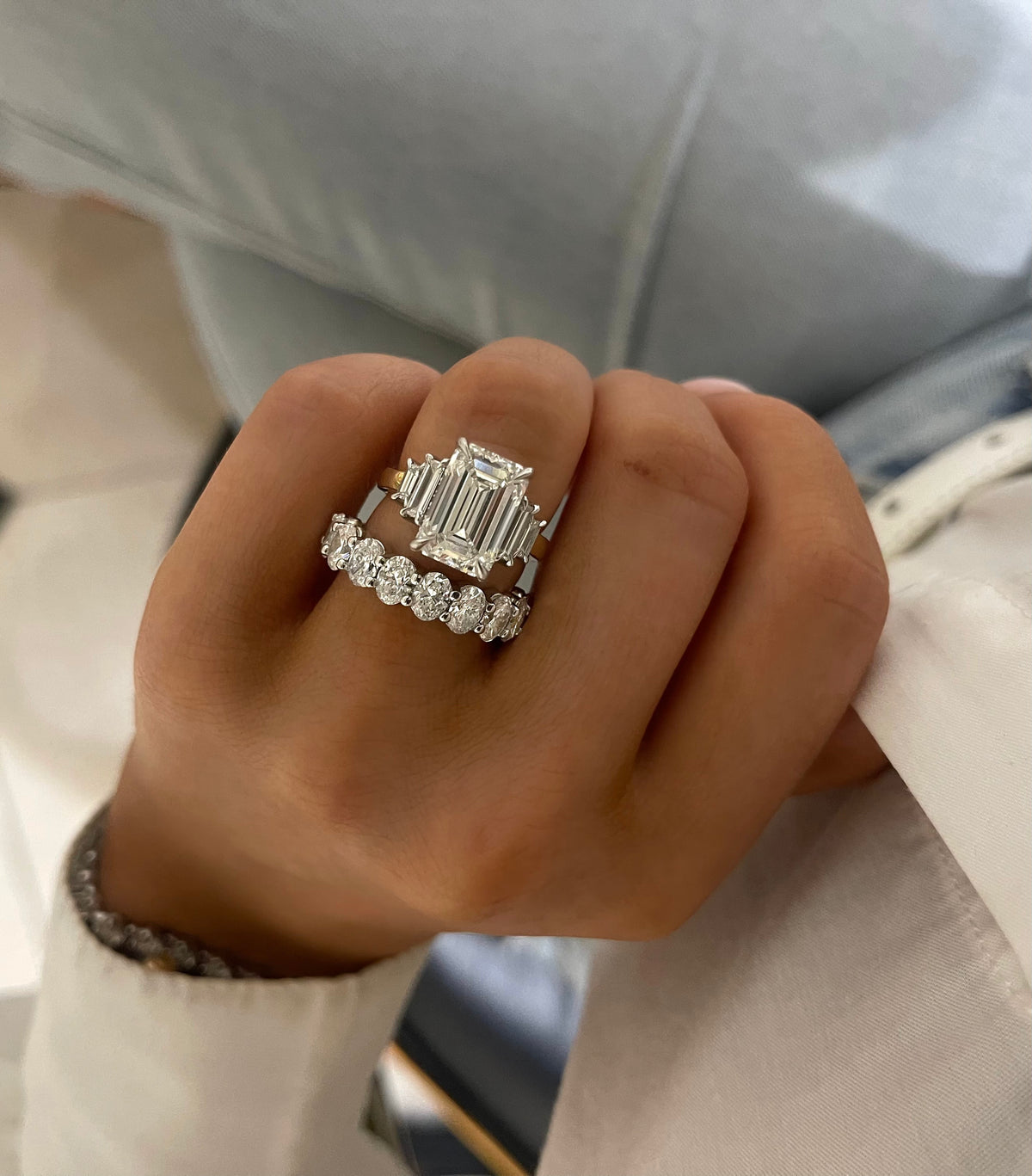 Scalloped Oval Diamond Band 3.80 ctw