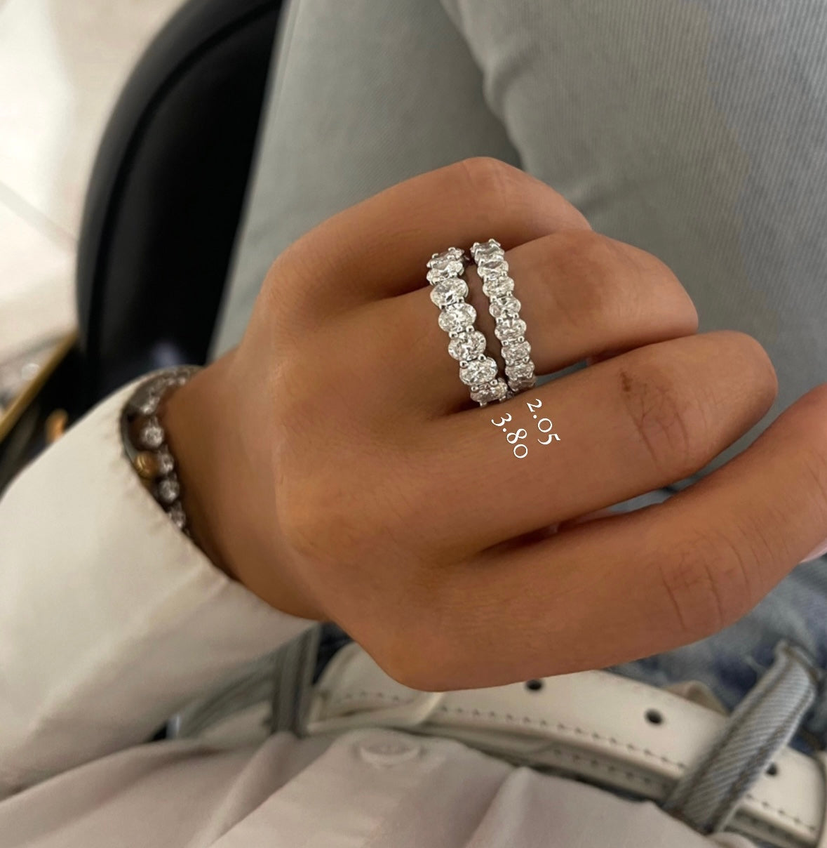 Scalloped Oval Diamond Band 3.80 ctw
