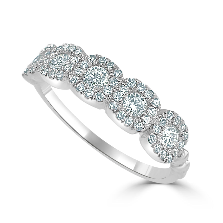 Addy Diamond Band White Gold
