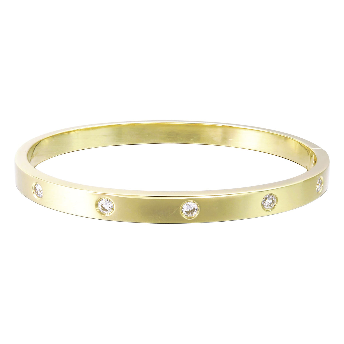 Amour Gold and Diamond Station Bangle